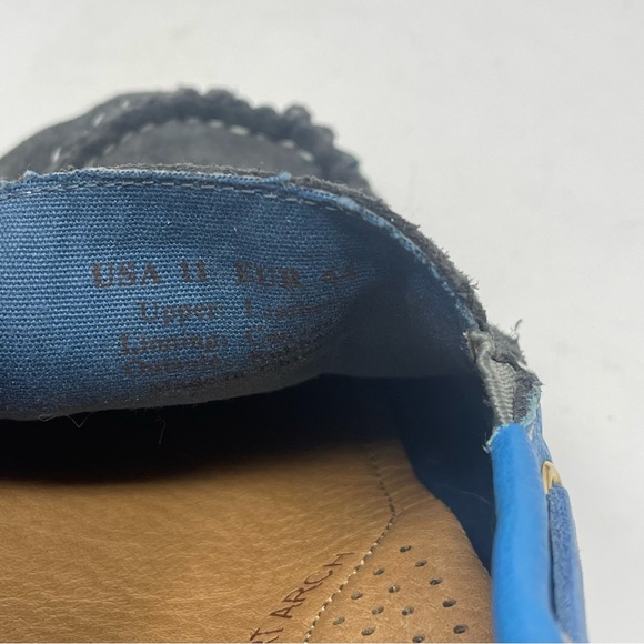 Dije California Loafers Mens 11 Blue Gray Suede Slip On Moccasins Boat Shoes - Picture 12 of 14